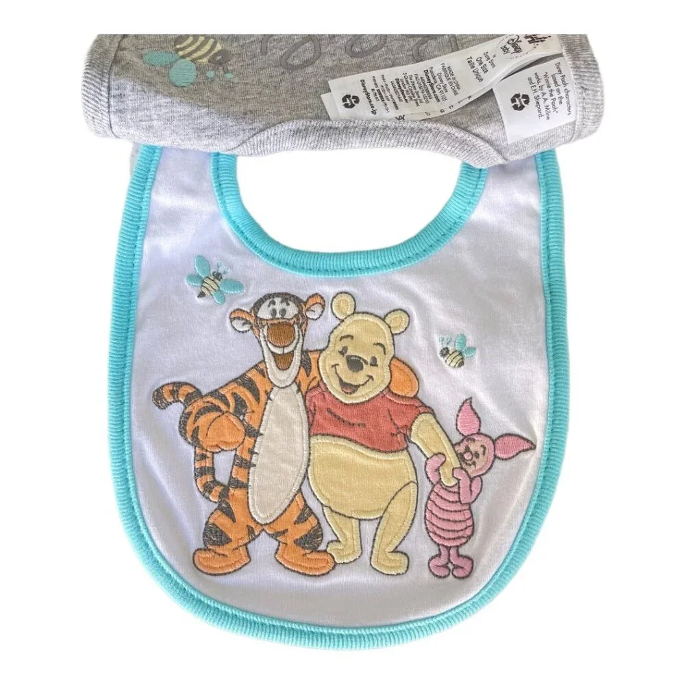 Disney Store Disney Baby Winnie The Pooh and Friends Tigger Piglet Baby Bib Set